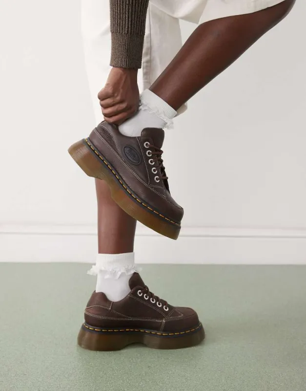 Dr Martens Buzz 5 eye shoes in brown made by Dr. Martens