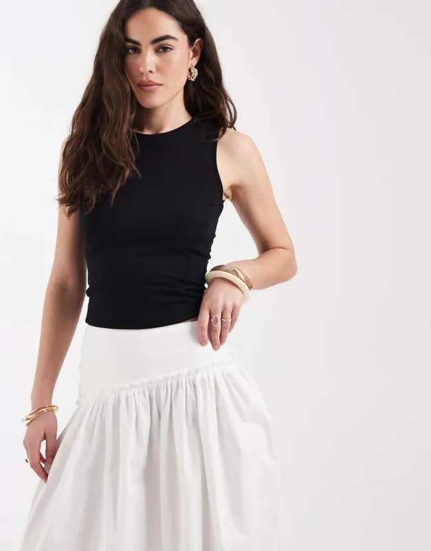 New Look basic tank in black made by ASOS