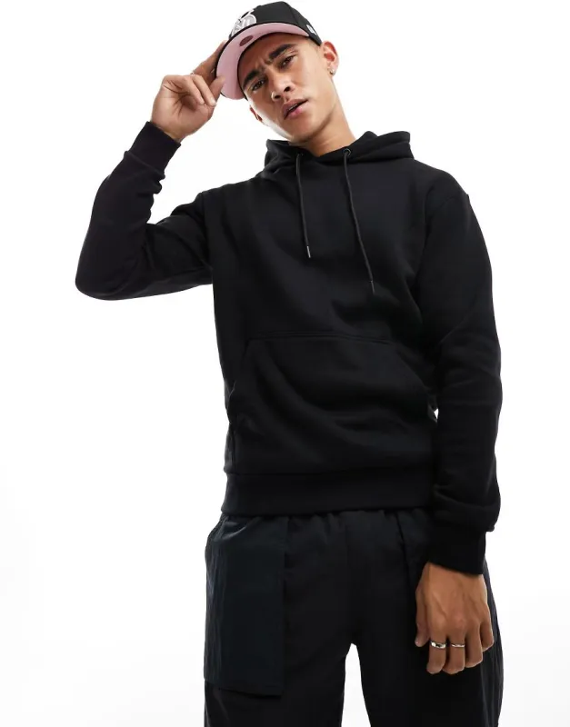 Jack & Jones oversized hoodie in black made by ASOS