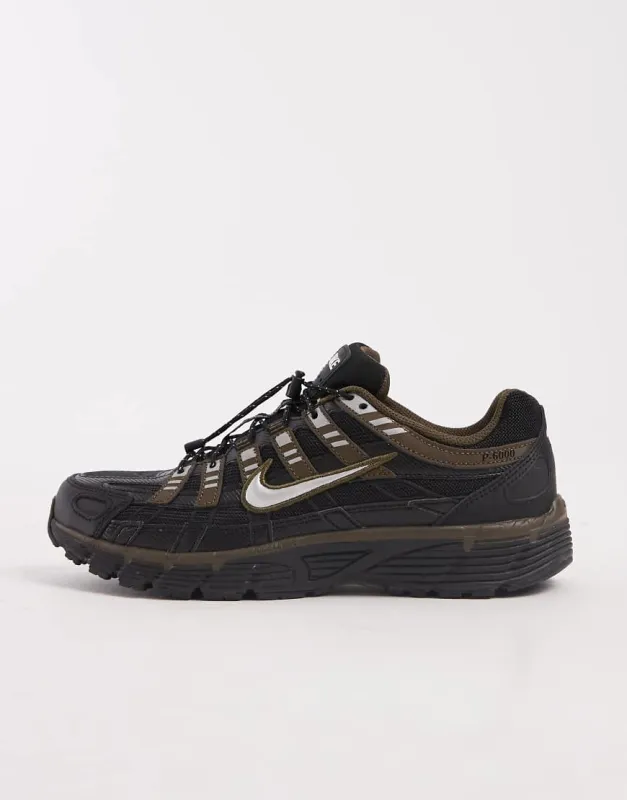 Nike P-6000 Utility trainers with speed lace in black and brown made by Nike
