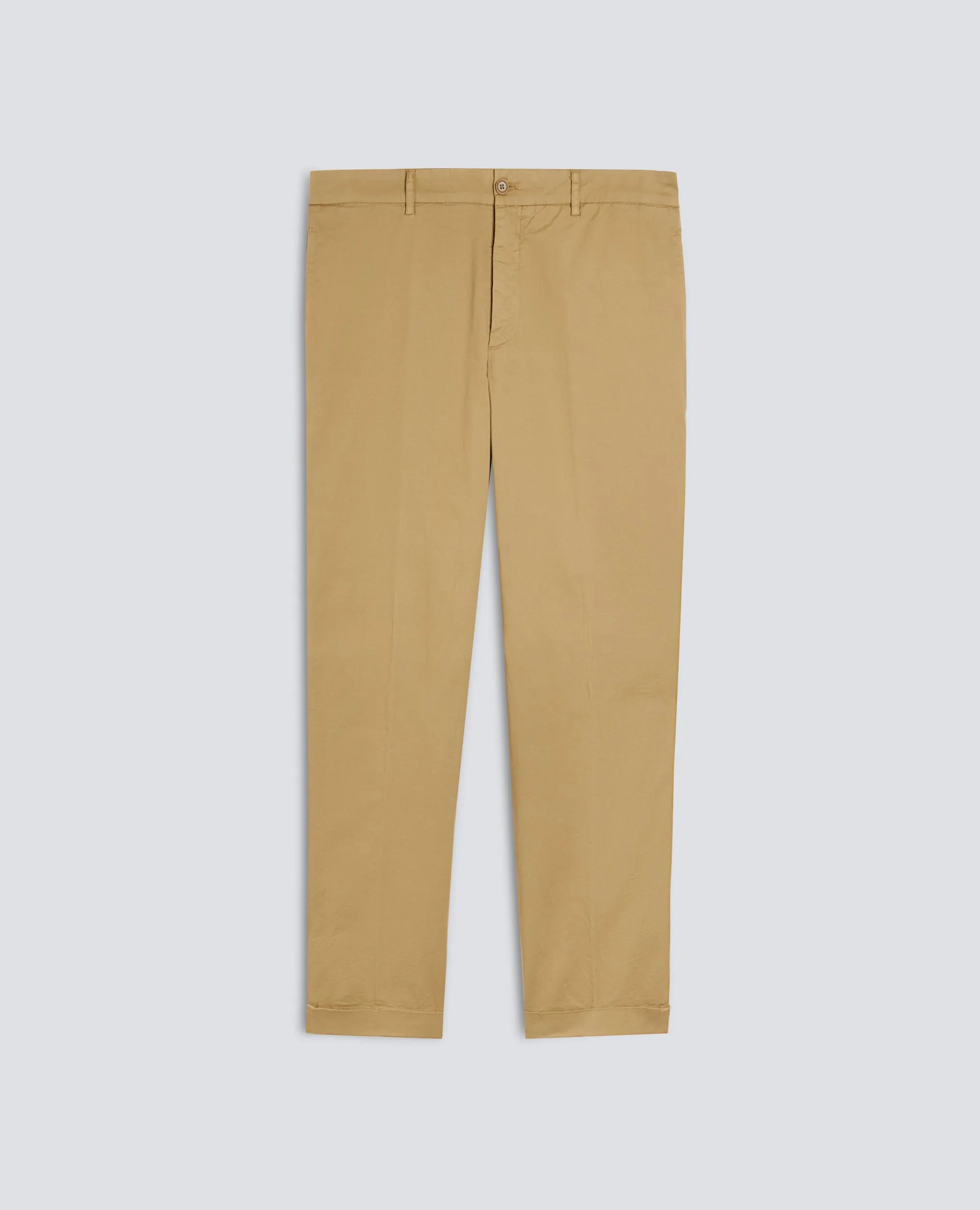 PANTALONE DOVER IN GABARDINE COTONE STRETCH TINTO CAPO - BEIGE sold by Aspesi