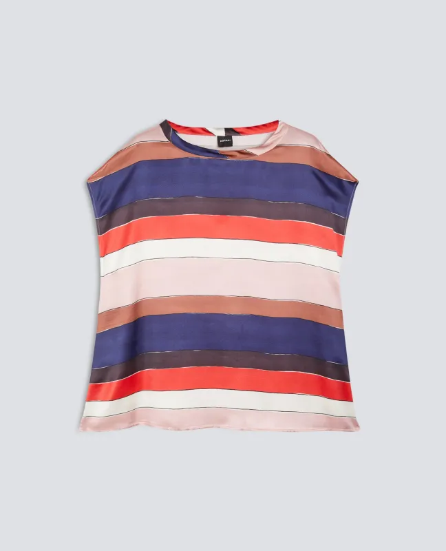 TOP IN RASO DI VISCOSA STAMPATO - made by Aspesi