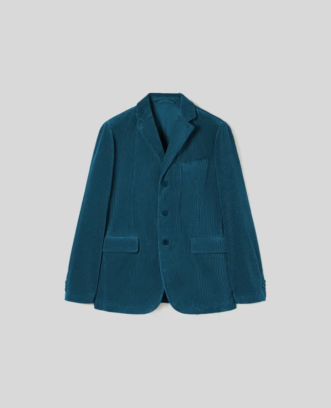 GIACCA IN VELLUTO A COSTE LARGHE - PAVONE made by Aspesi