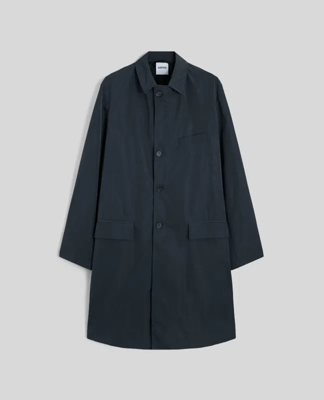 IMPERMEABILE TEIKI IN TAFFETA' TECNICO - NAVY made by Aspesi