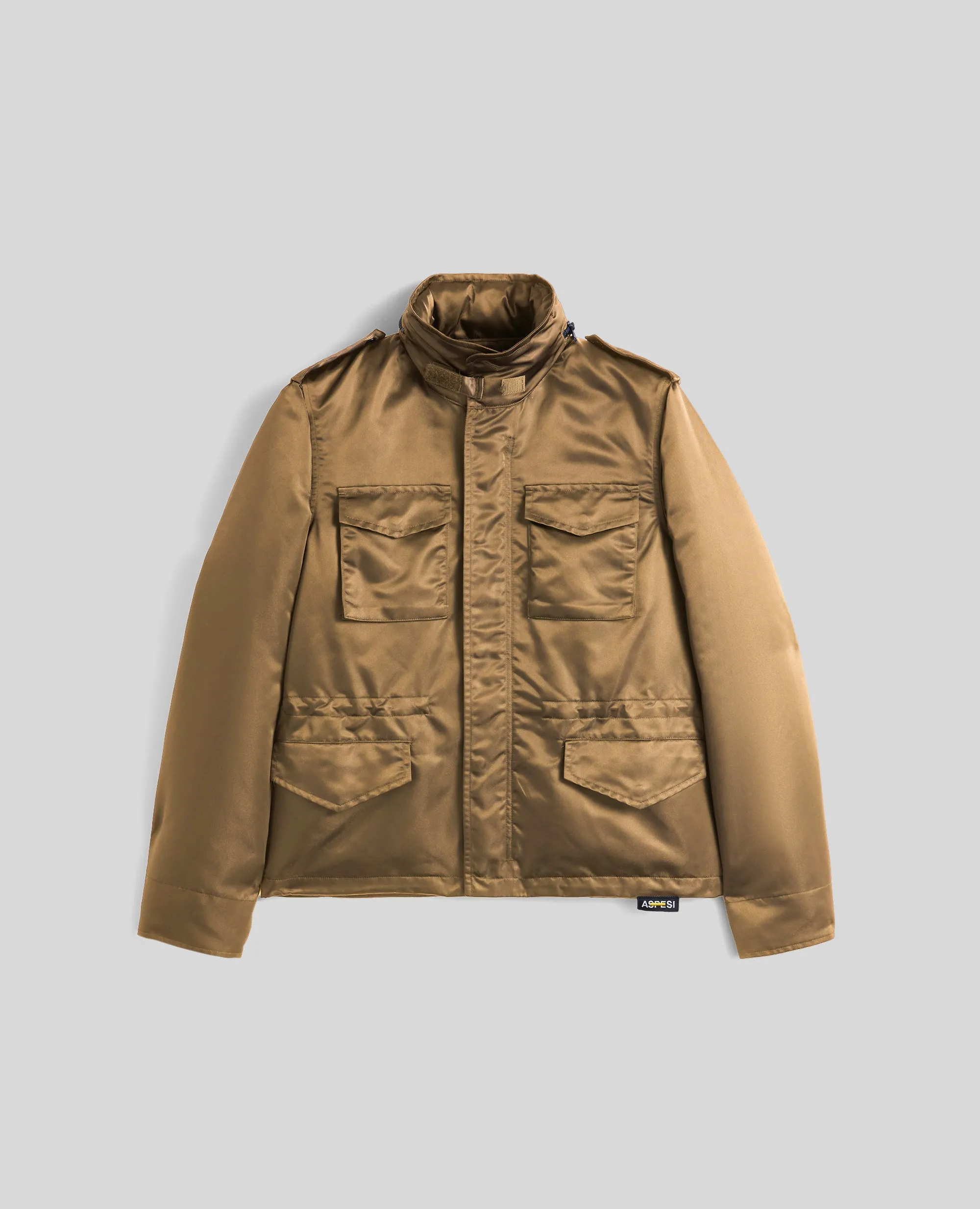 FIELD JACKET IN RASO BOMBER POLIAMMIDE IDROREPELLENTE - NOCCIOLA sold by Aspesi