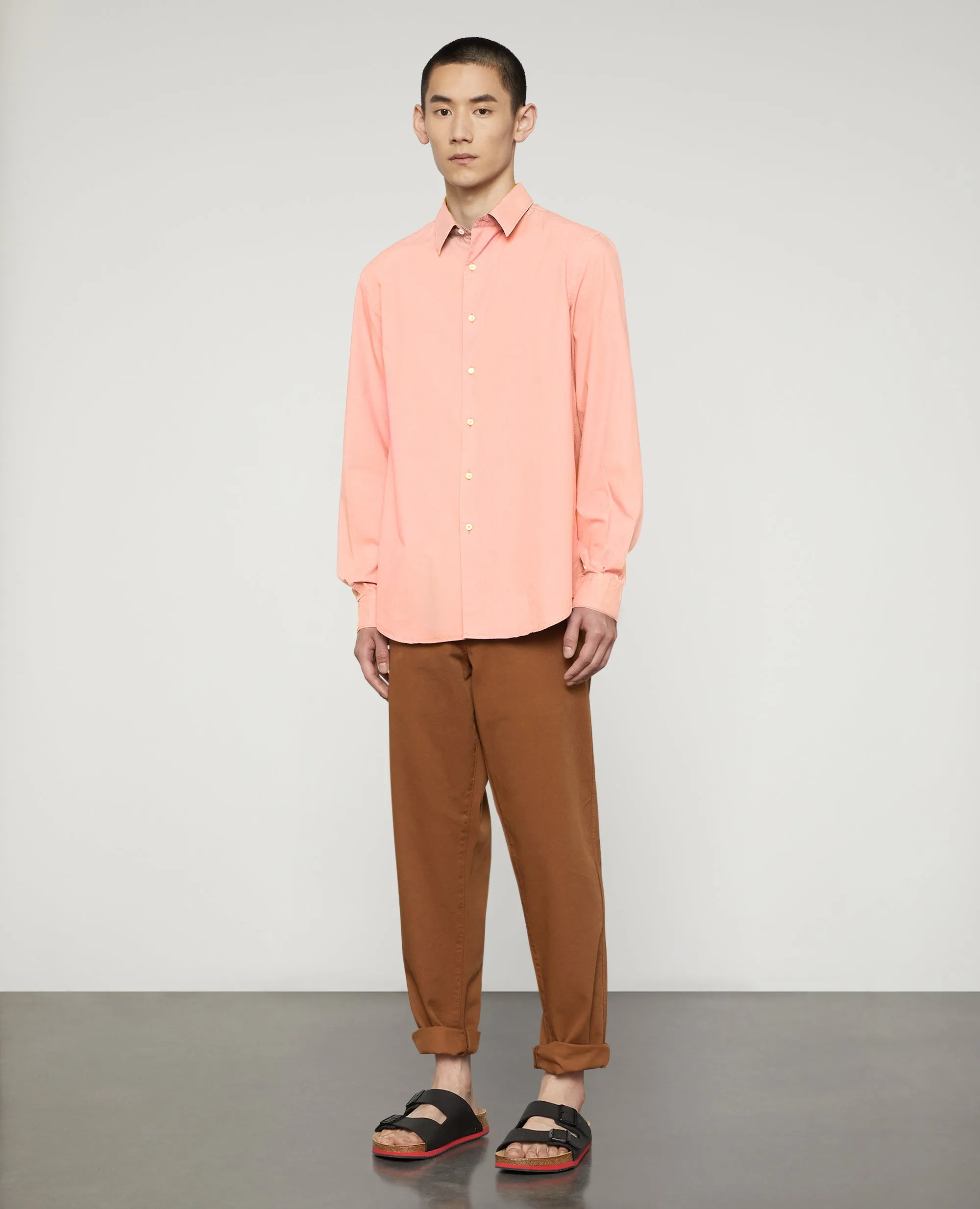 CAMICIA IN POPELINE LEGGERO DI COTONE - ROSA sold by Aspesi product image thumbnail 2