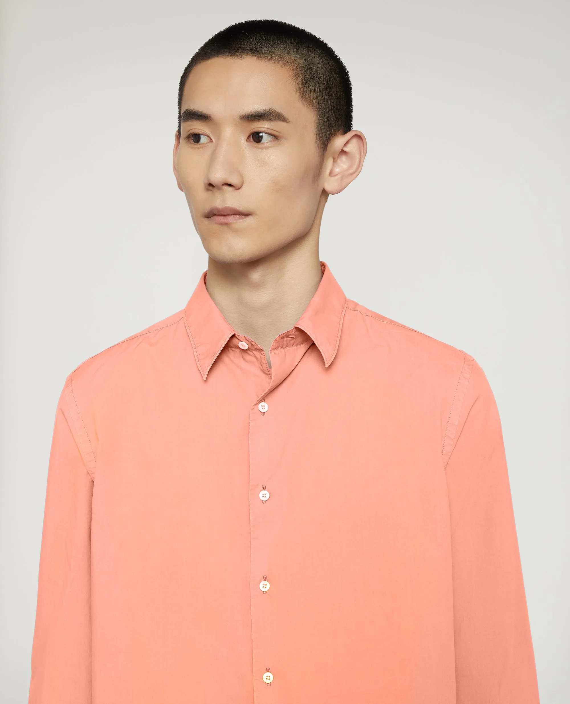 CAMICIA IN POPELINE LEGGERO DI COTONE - ROSA sold by Aspesi product image thumbnail 4