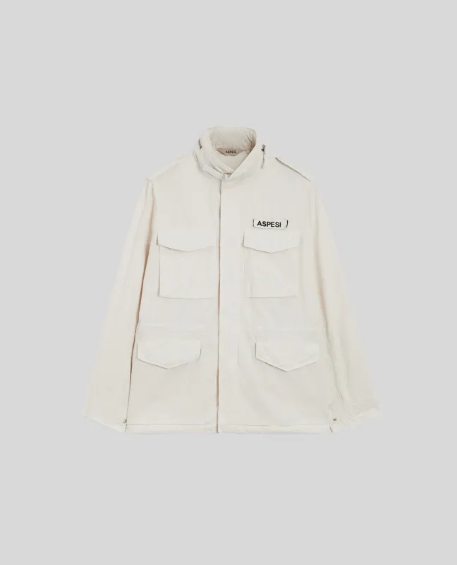 MINI FIELD JACKET VENTO IN GABARDINA - NATURALE made by Aspesi