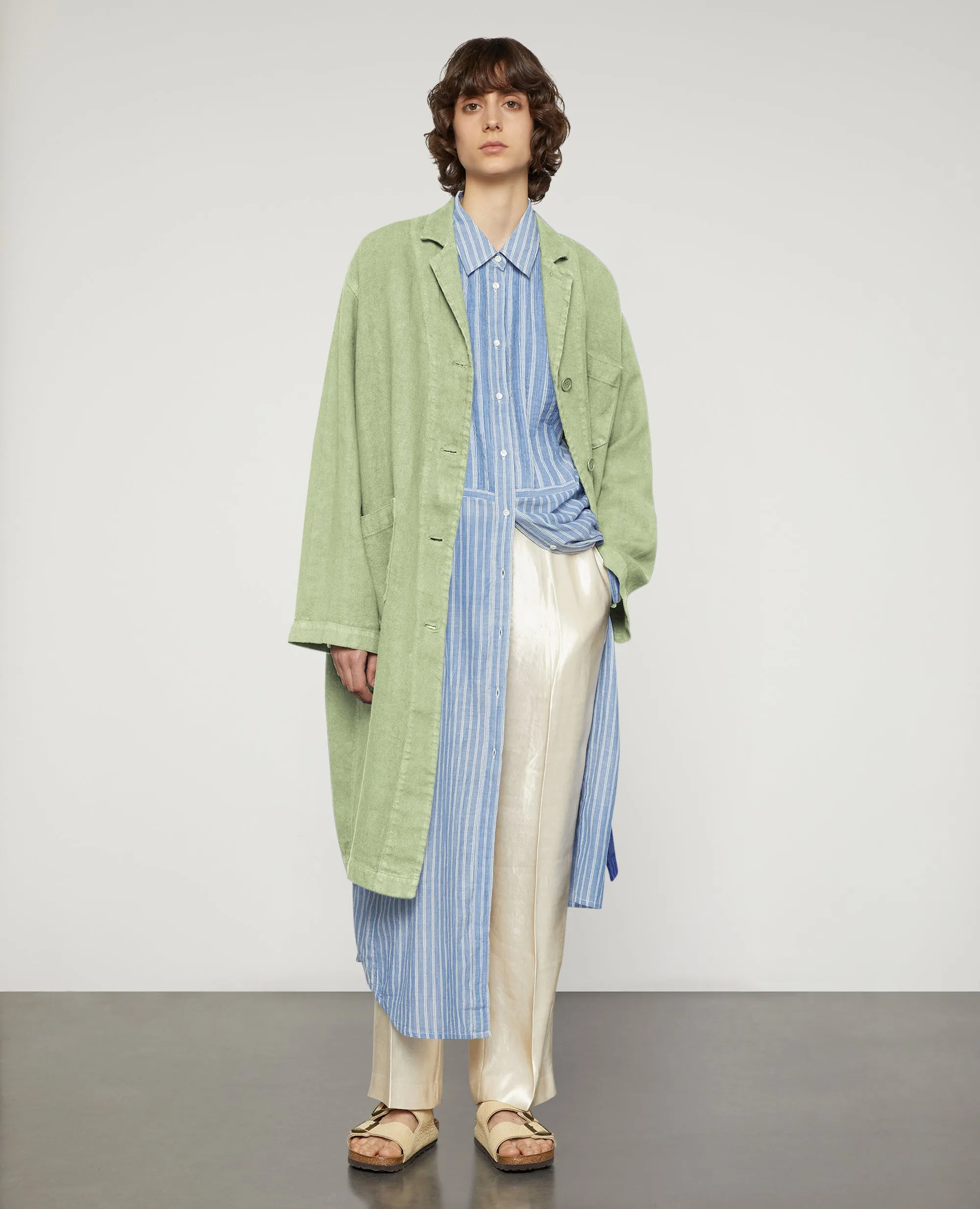 SOPRABITO IN CANVAS DI LINO TINTO CAPO - MENTA sold by Aspesi product image thumbnail 2