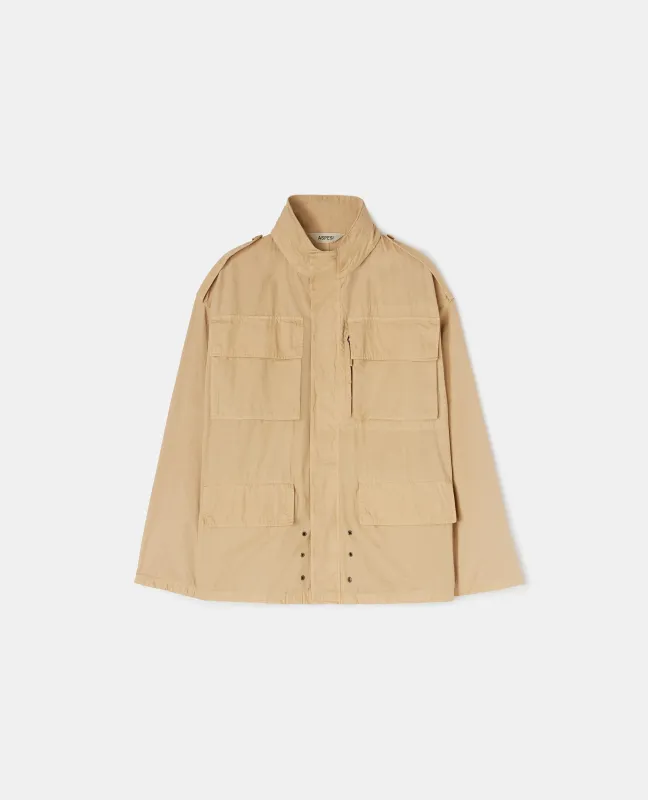 GIUBBOTTO NEW FIELD JACKET IN TELA COTONE - GHIACCIO made by Aspesi