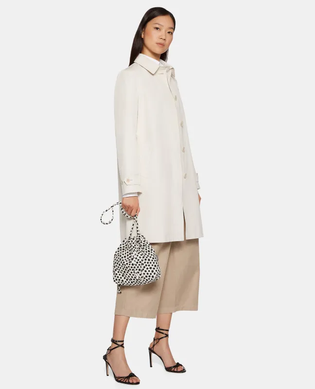 BORSA A SACCHETTO IN TELA DI COTONE - FIORELLINO NERO made by Aspesi