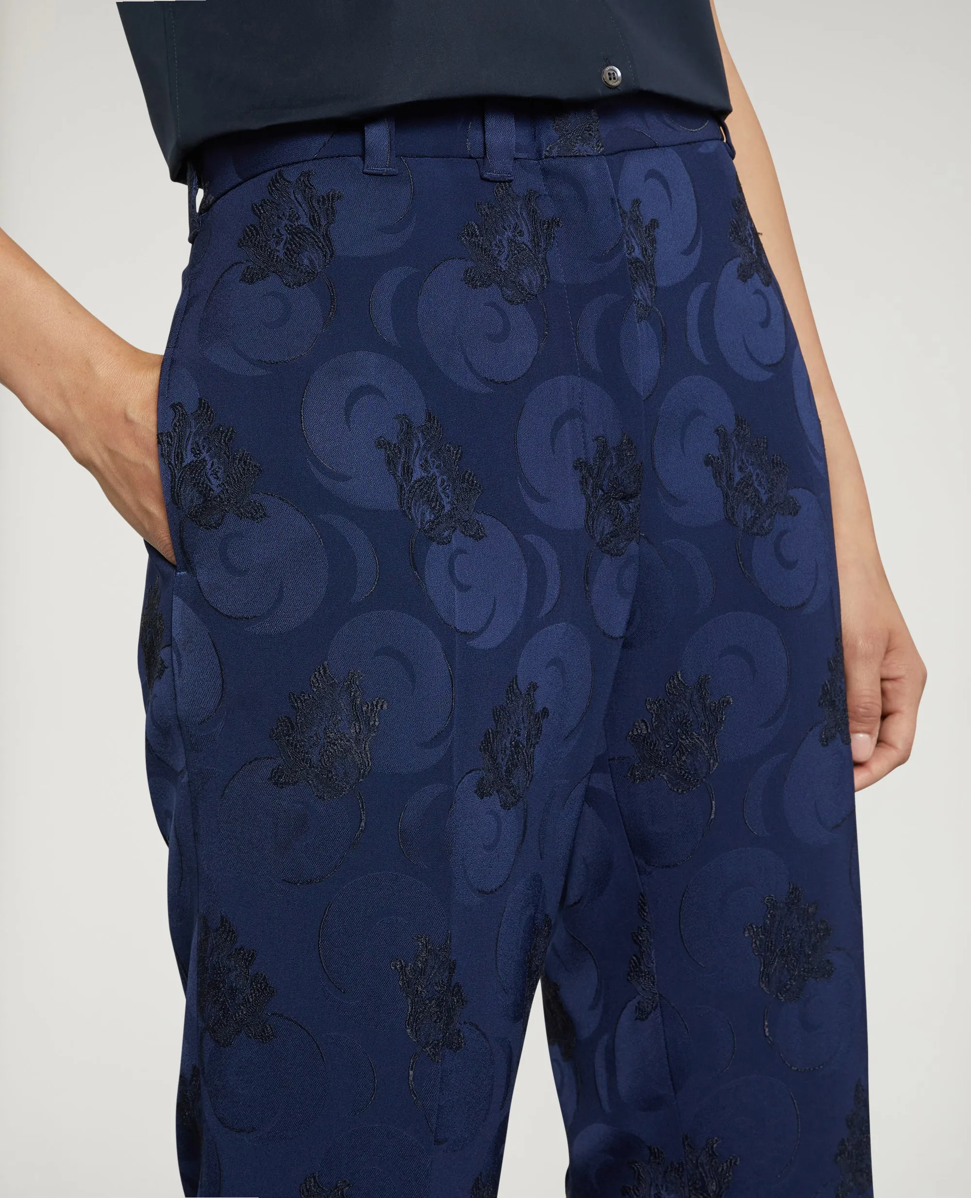 PANTALONE IN VISCOSA JAQUARD - sold by Aspesi product image thumbnail 2