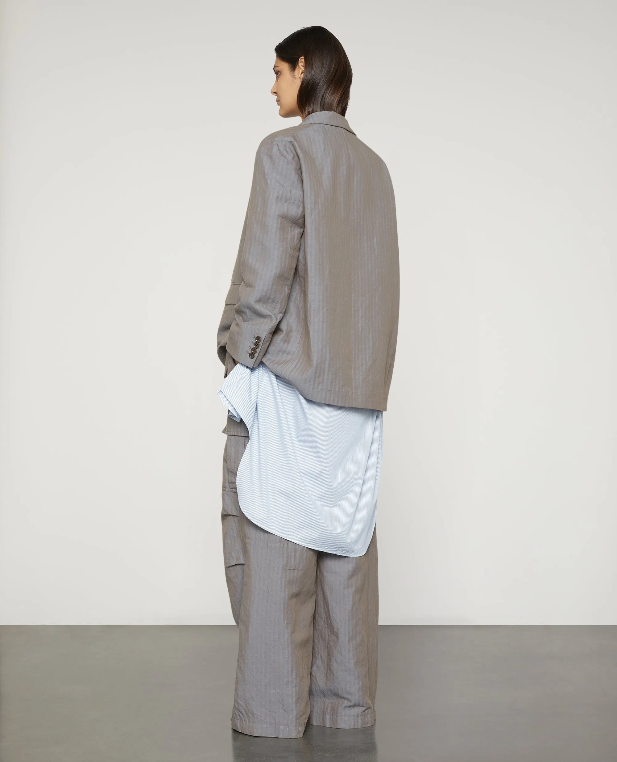 GIACCA IN TELA DI COTONE E LINO - GRIGIO sold by Aspesi product image thumbnail 3