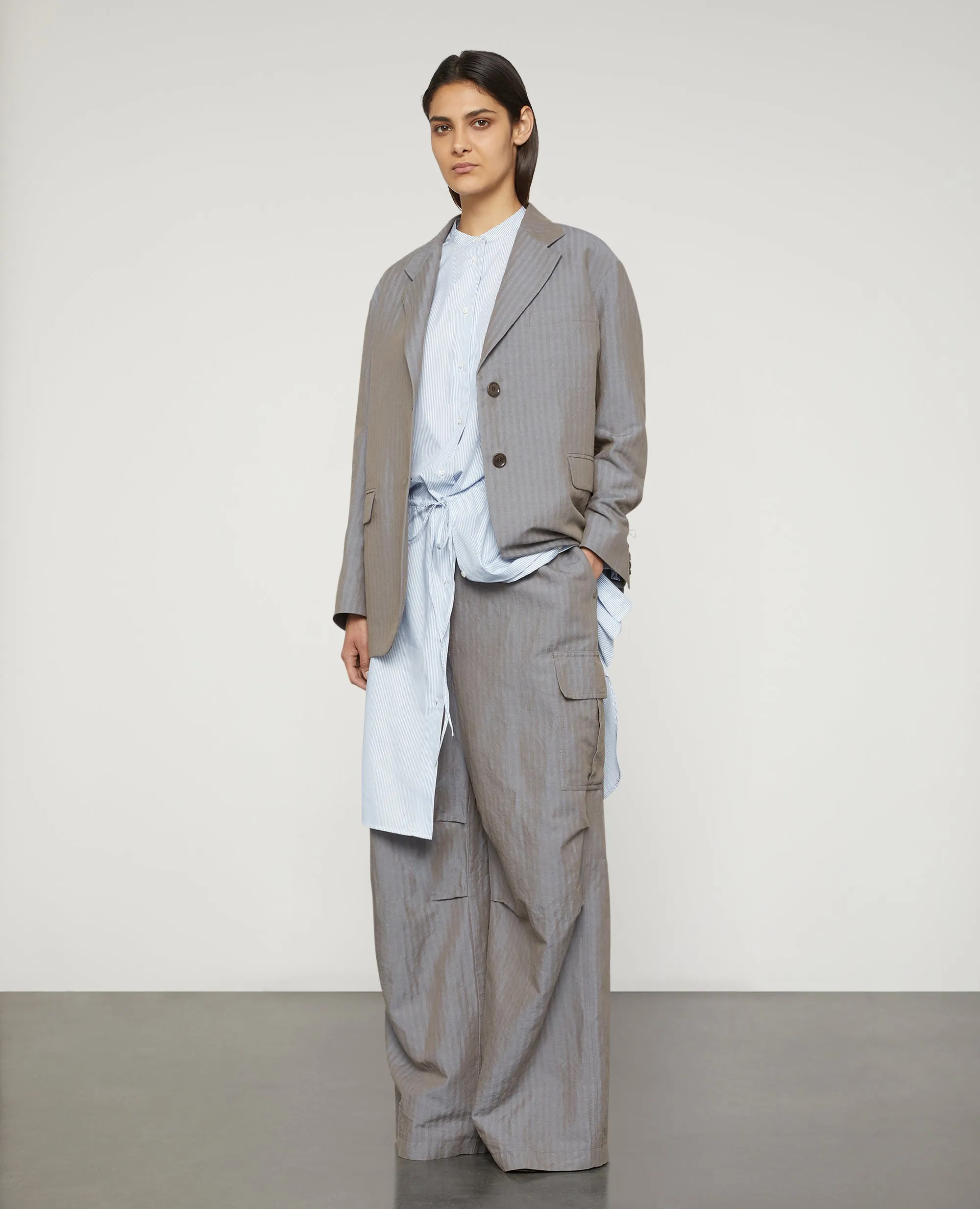 GIACCA IN TELA DI COTONE E LINO - GRIGIO sold by Aspesi product image thumbnail 2