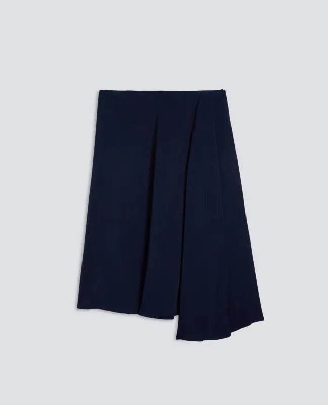 GONNA ASIMMETRICA IN VISCOSA - NAVY made by Aspesi
