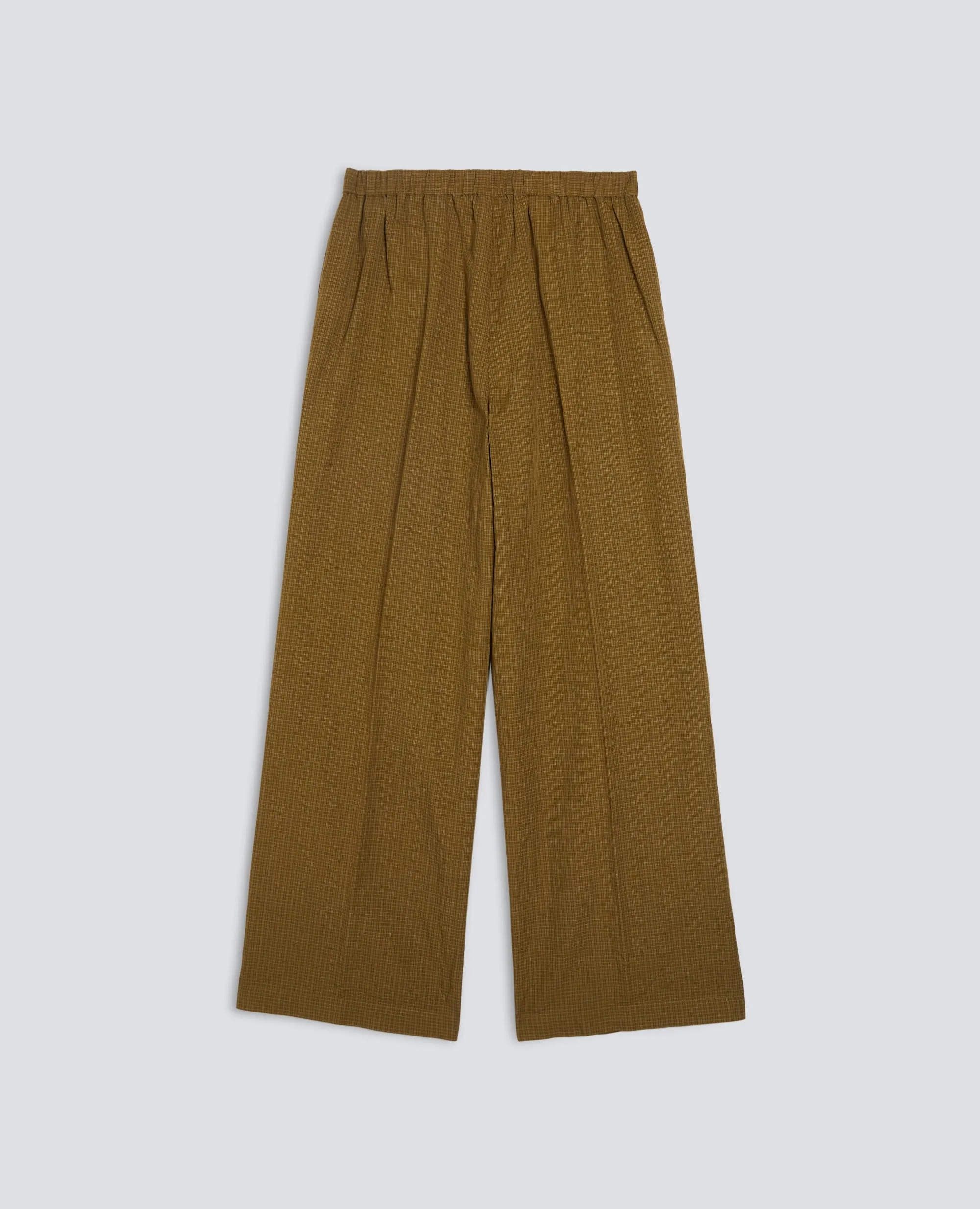 PANTALONE IN MICRO CHECK COTONE LINO - MILITARE sold by Aspesi product image thumbnail 2