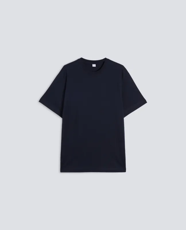 T-SHIRT IN JERSEY DI COTONE - NAVY made by Aspesi