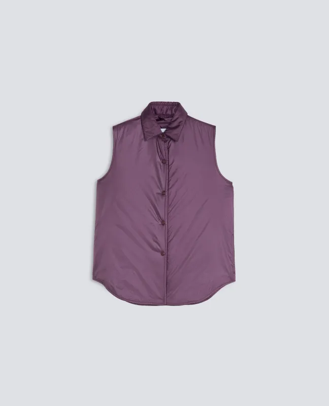 GILET DOT IN NYLON - BORDEAUX made by Aspesi