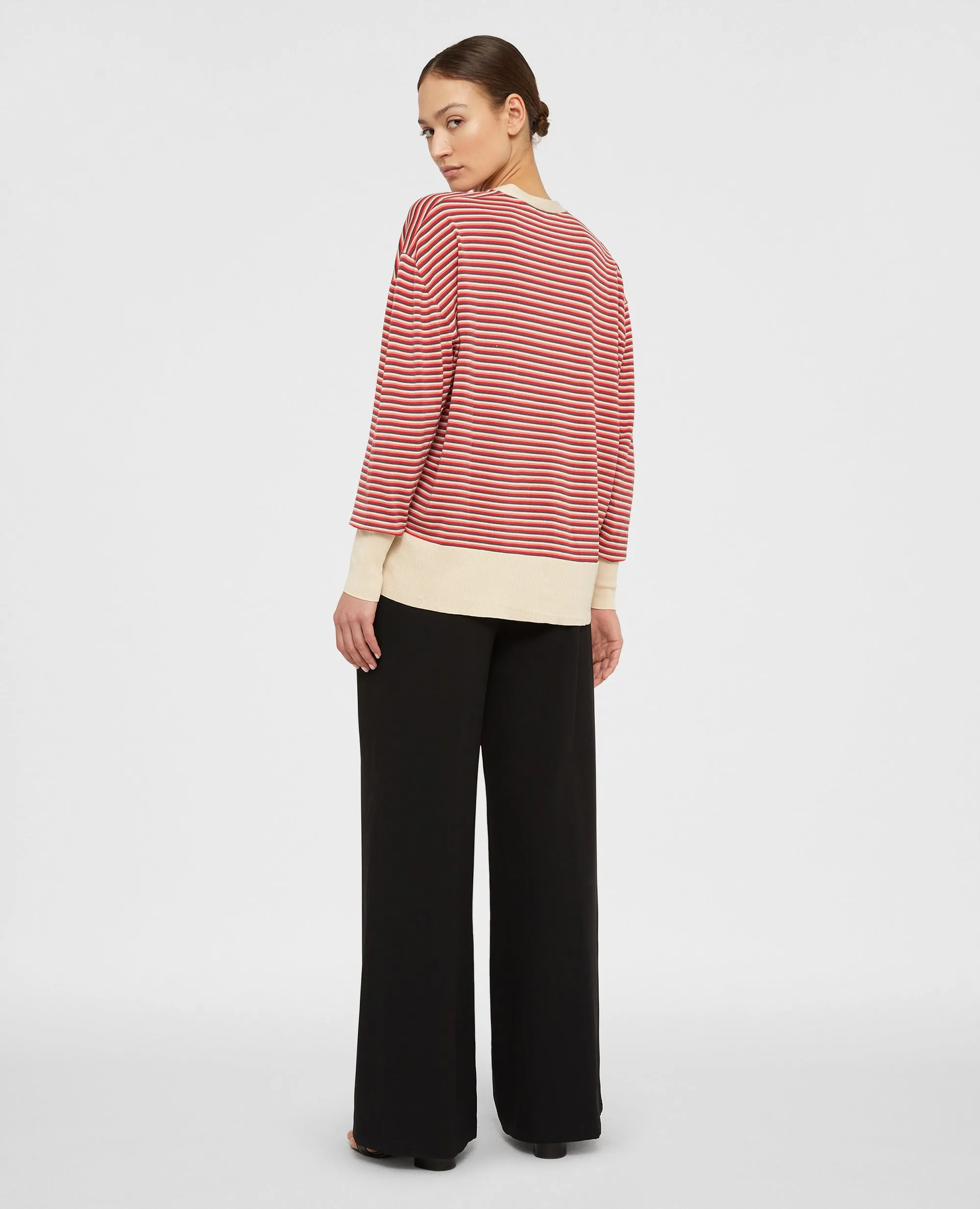 CARDIGAN A RIGHE CON SCOLLO A V - MULTICOLOR sold by Aspesi product image thumbnail 3