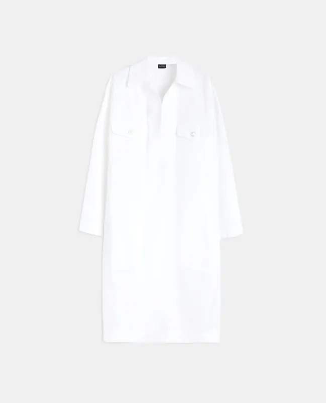 ABITO IN POPELINE DI COTONE - BIANCO sold by Aspesi