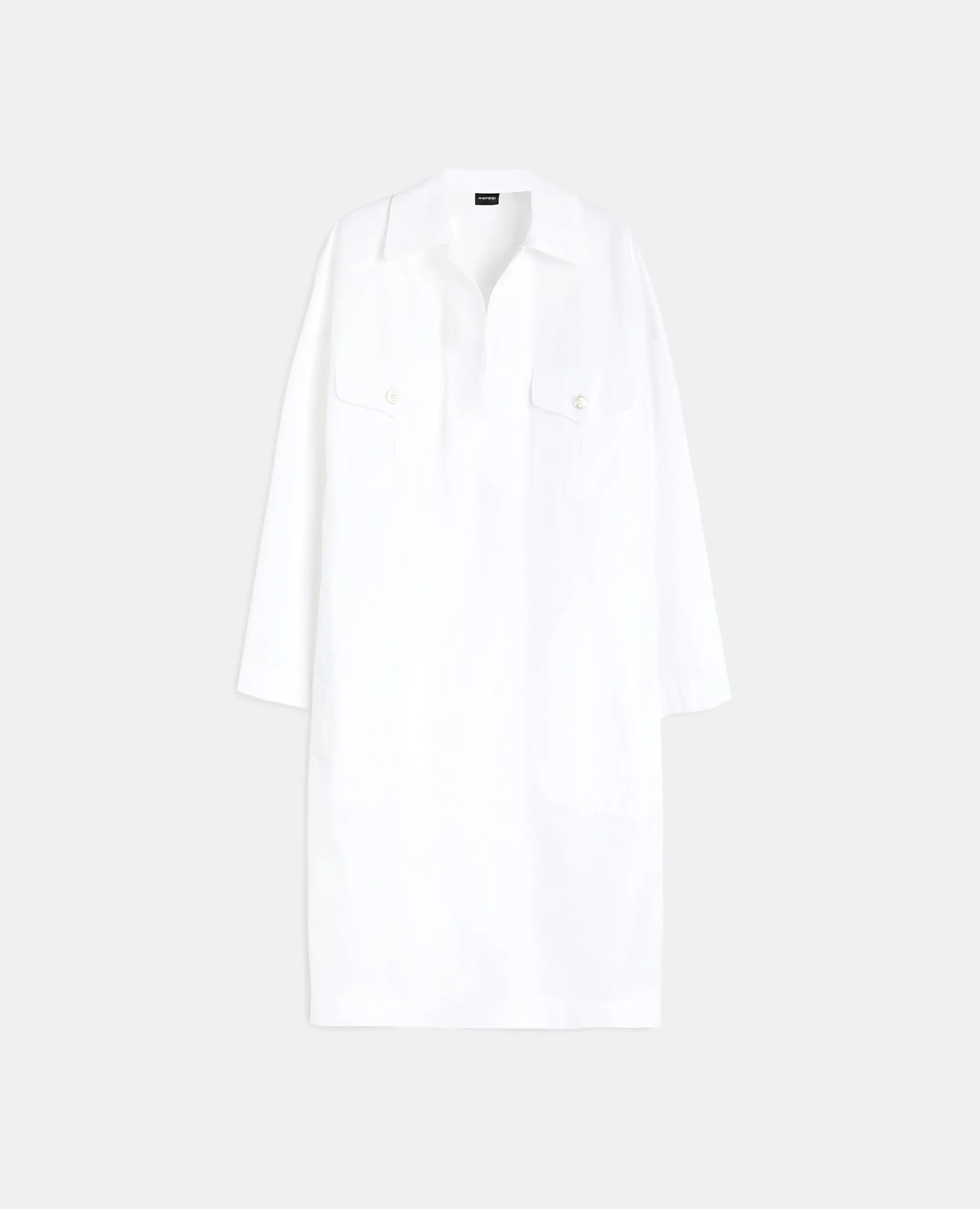 ABITO IN POPELINE DI COTONE - BIANCO sold by Aspesi