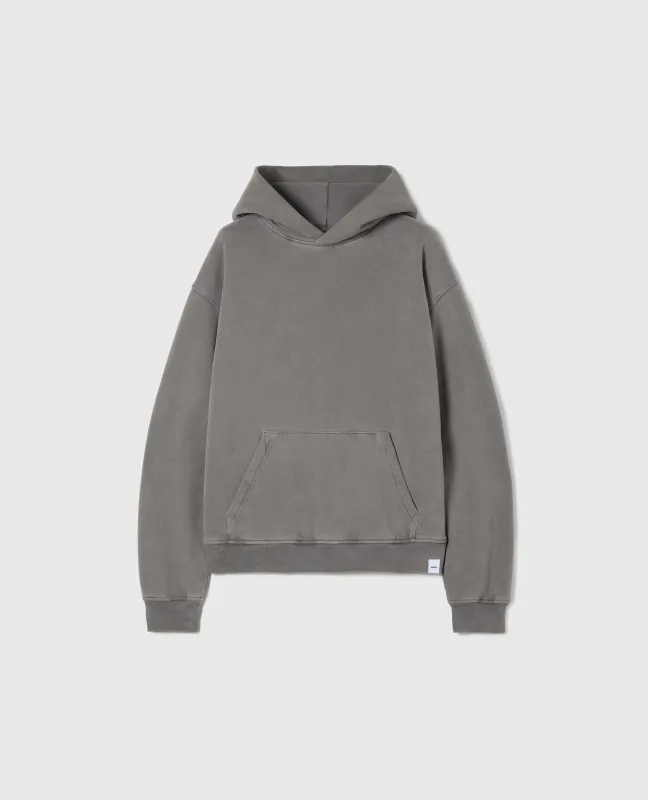 FELPA IN COTONE GARZATA - CARBON made by Aspesi