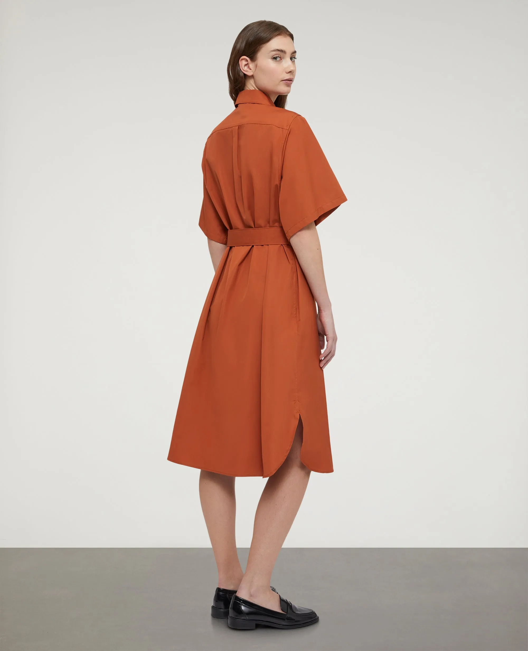 ABITO CHEMISIER MIDI IN POPELINE - RUGGINE sold by Aspesi product image thumbnail 3