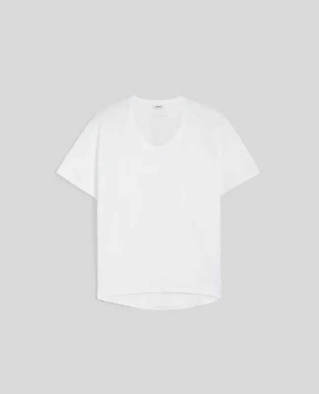 T-SHIRT IN JERSEY DI COTONE - BIANCO sold by Aspesi
