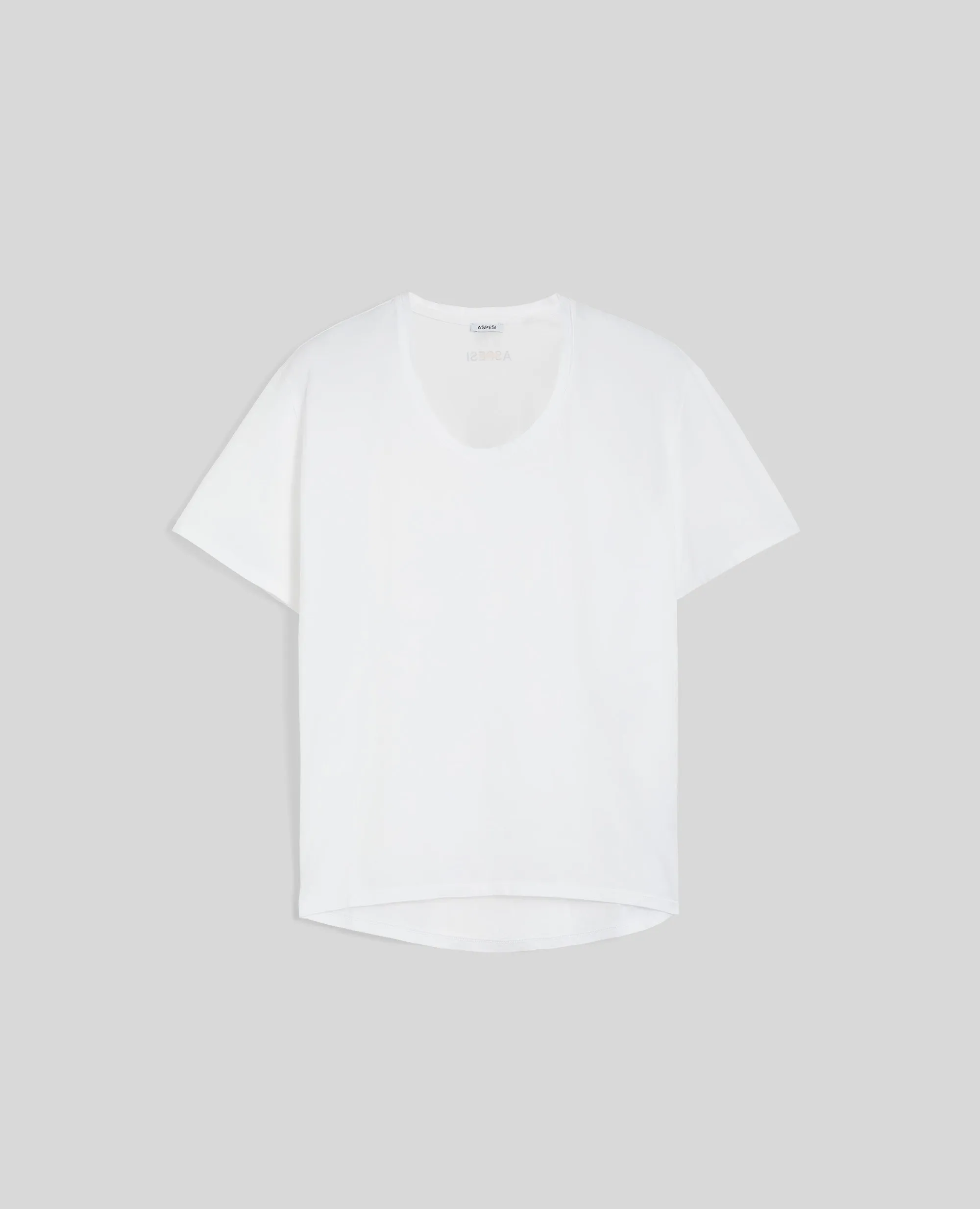 T-SHIRT IN JERSEY DI COTONE - BIANCO sold by Aspesi
