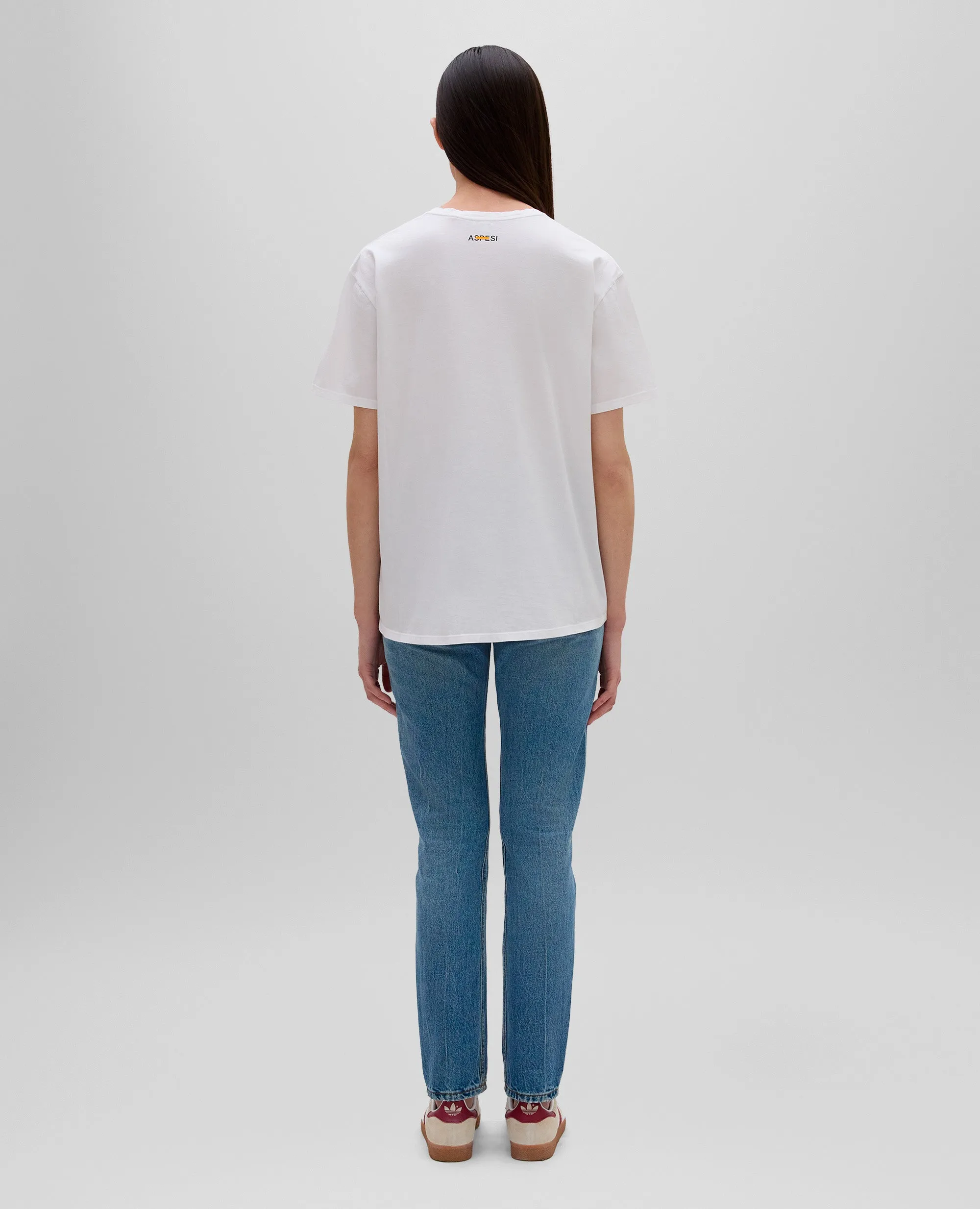 T-SHIRT IN JERSEY DI COTONE - BIANCO sold by Aspesi product image thumbnail 3