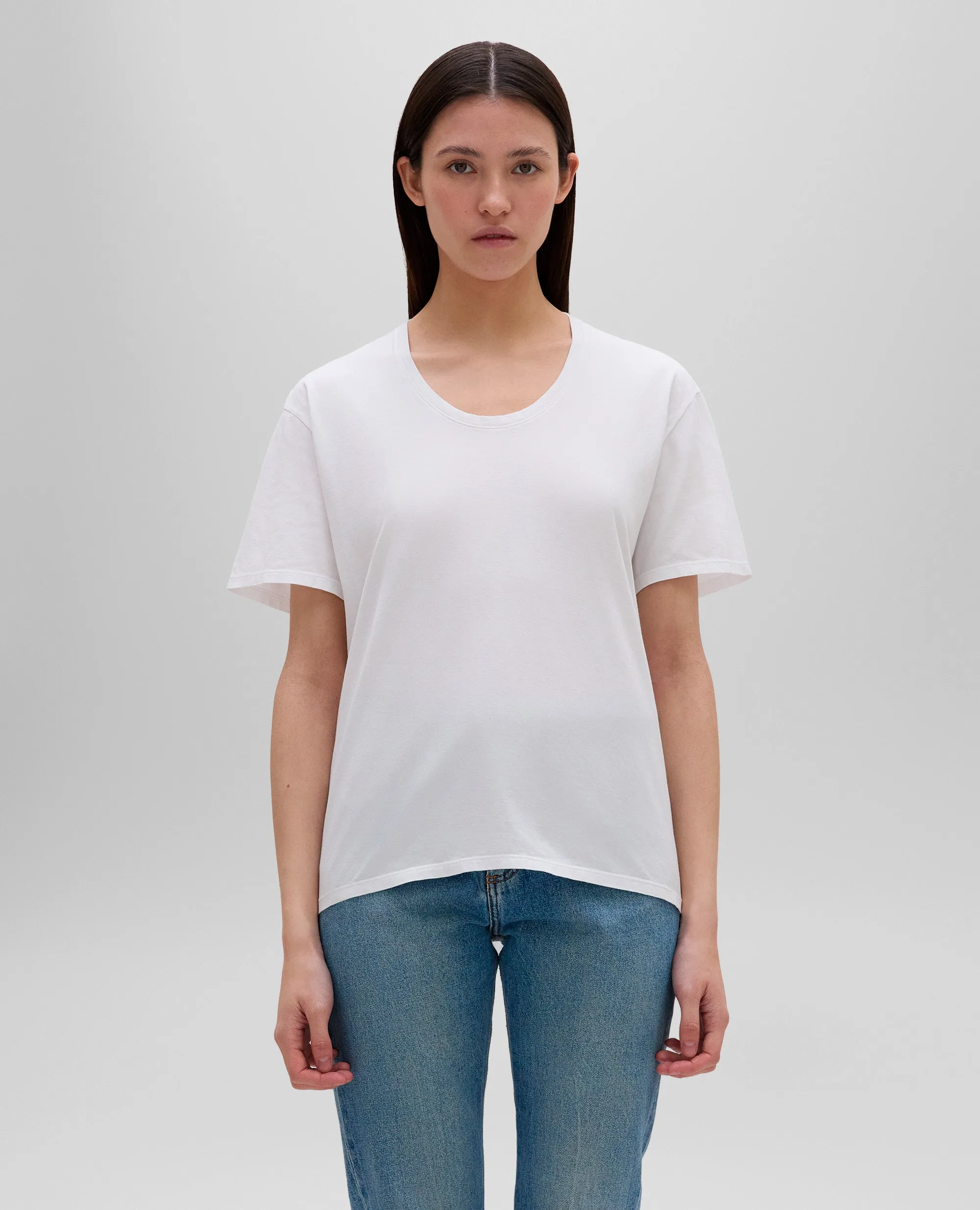 T-SHIRT IN JERSEY DI COTONE - BIANCO sold by Aspesi product image thumbnail 4