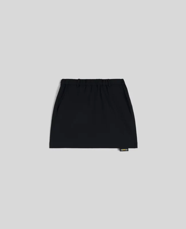 MINIGONNA IN TECNO MICRO FRENCH TERRY - NERO made by Aspesi