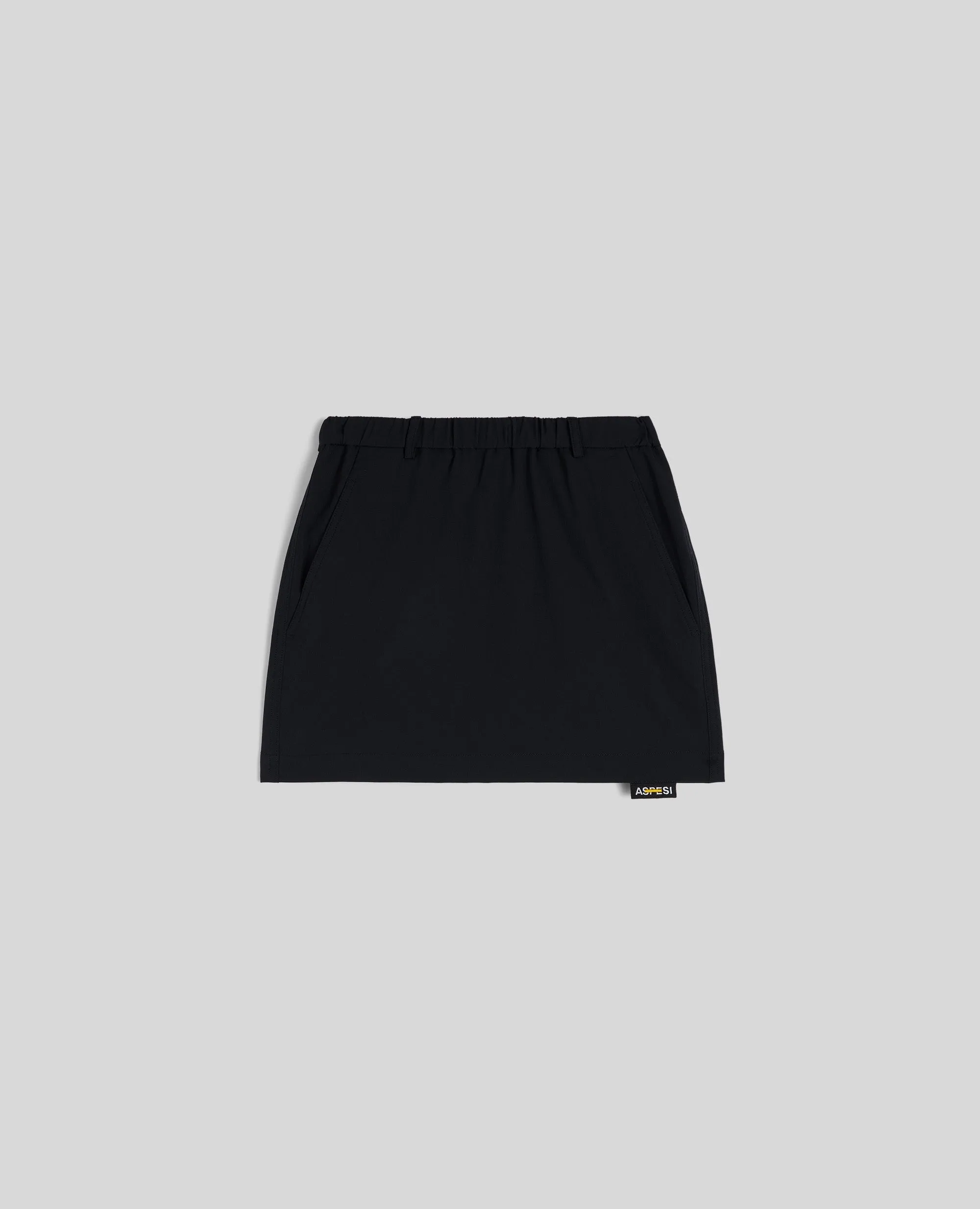 MINIGONNA IN TECNO MICRO FRENCH TERRY - NERO sold by Aspesi