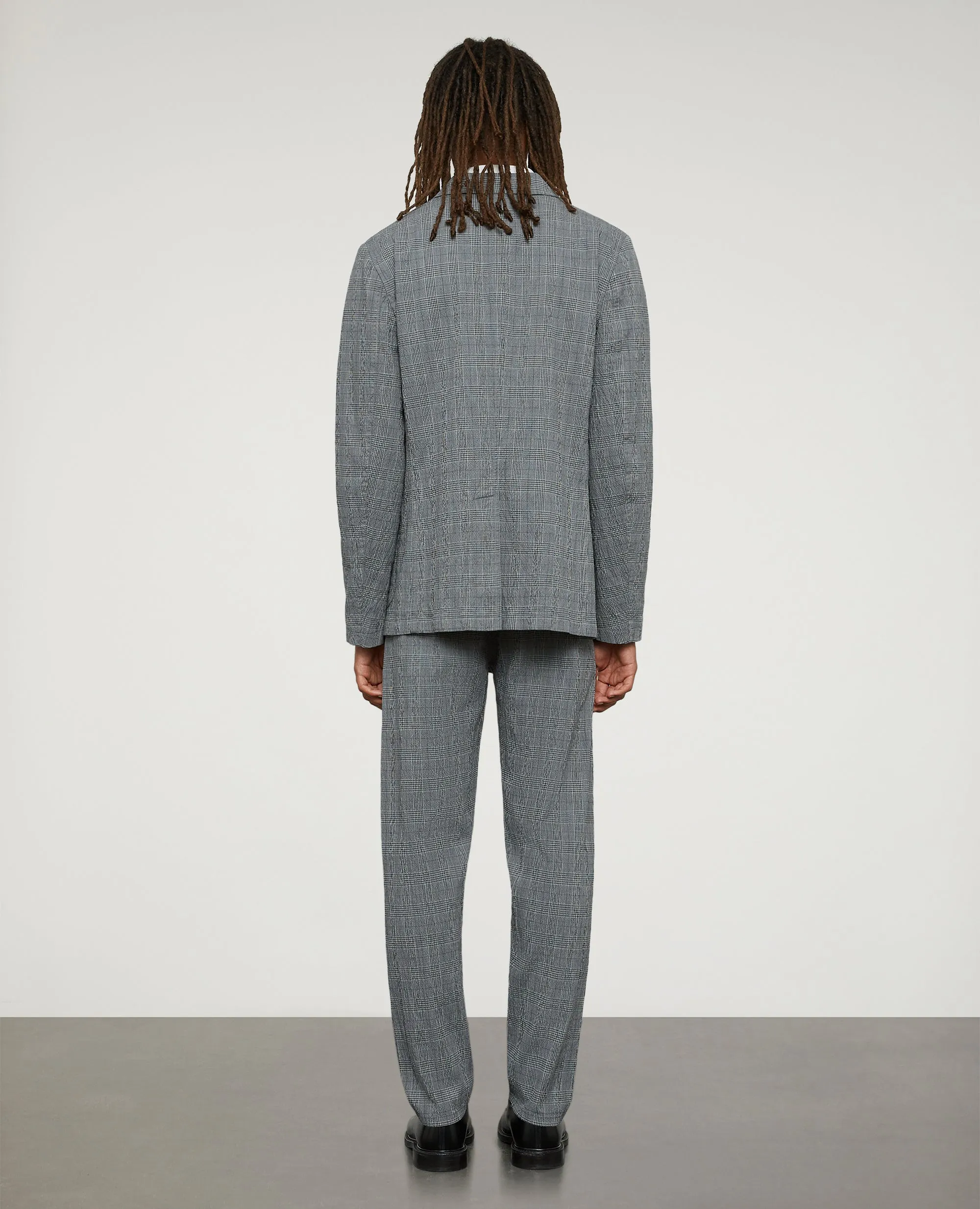 BLAZER SAMURAKI IN COTONE PRINCIPE DI GALLES - CHECK GRIGIO sold by Aspesi product image thumbnail 3