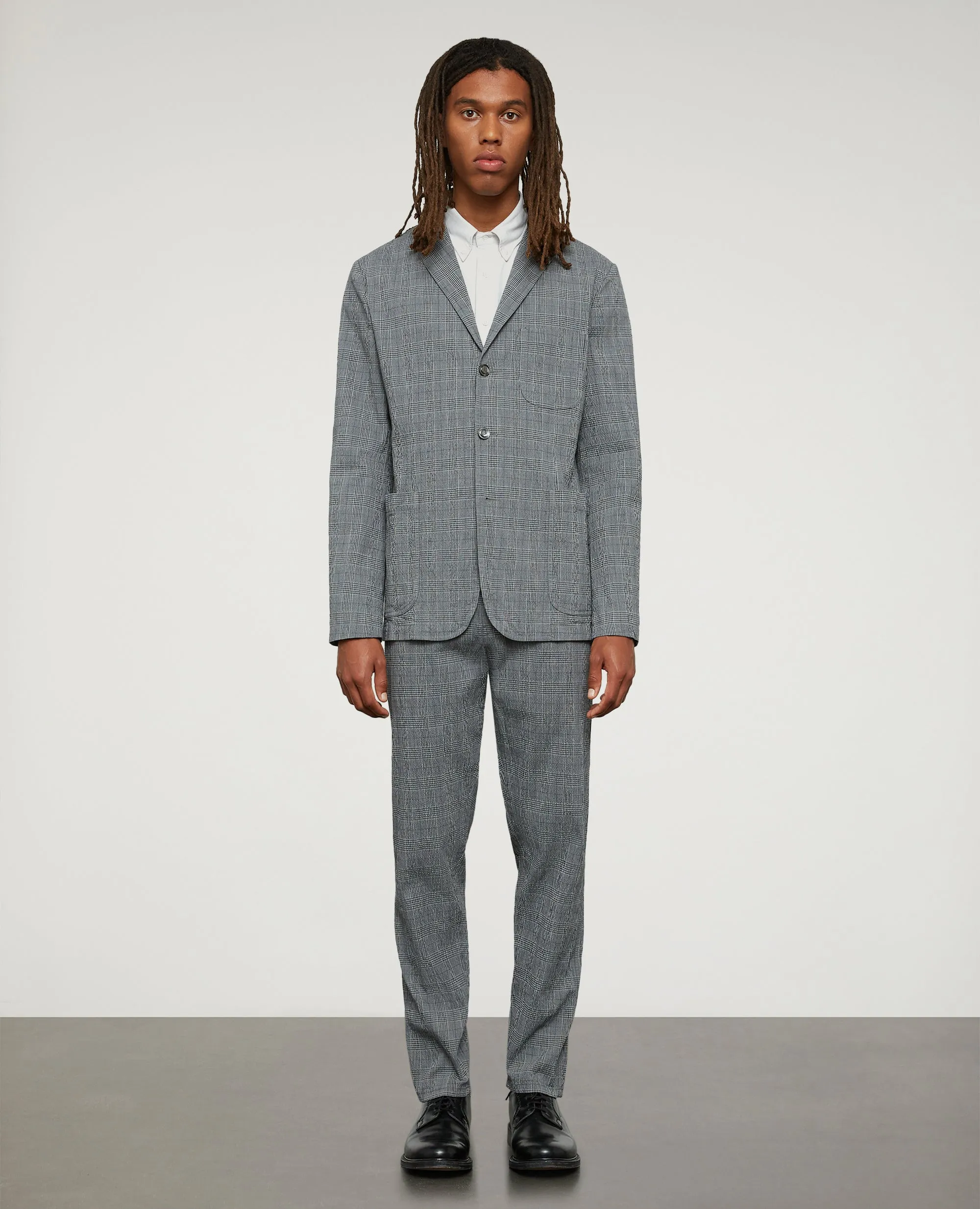 BLAZER SAMURAKI IN COTONE PRINCIPE DI GALLES - CHECK GRIGIO sold by Aspesi product image thumbnail 2