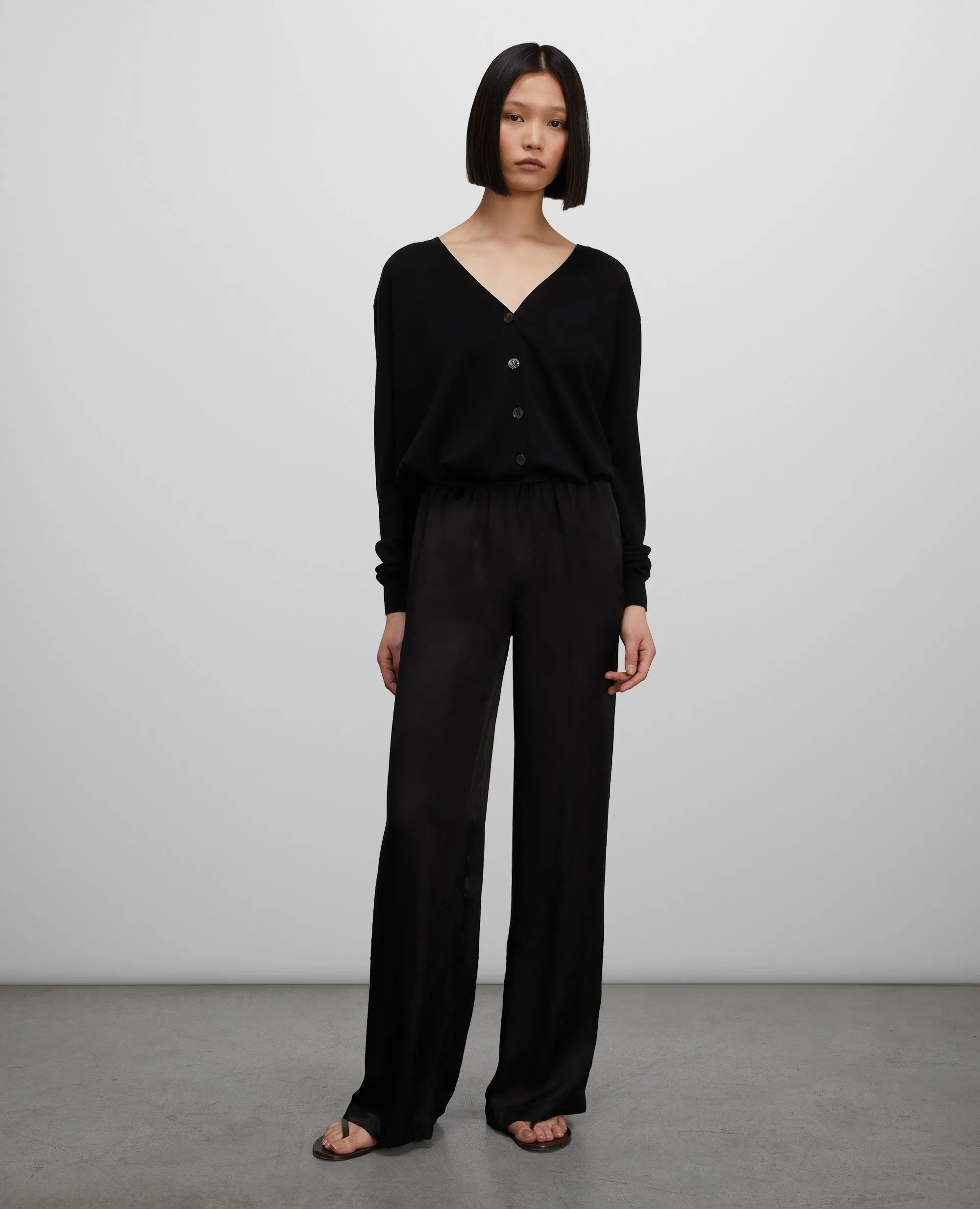 PANTALONE IN VISCOSA LAVATA - NERO sold by Aspesi product image thumbnail 2