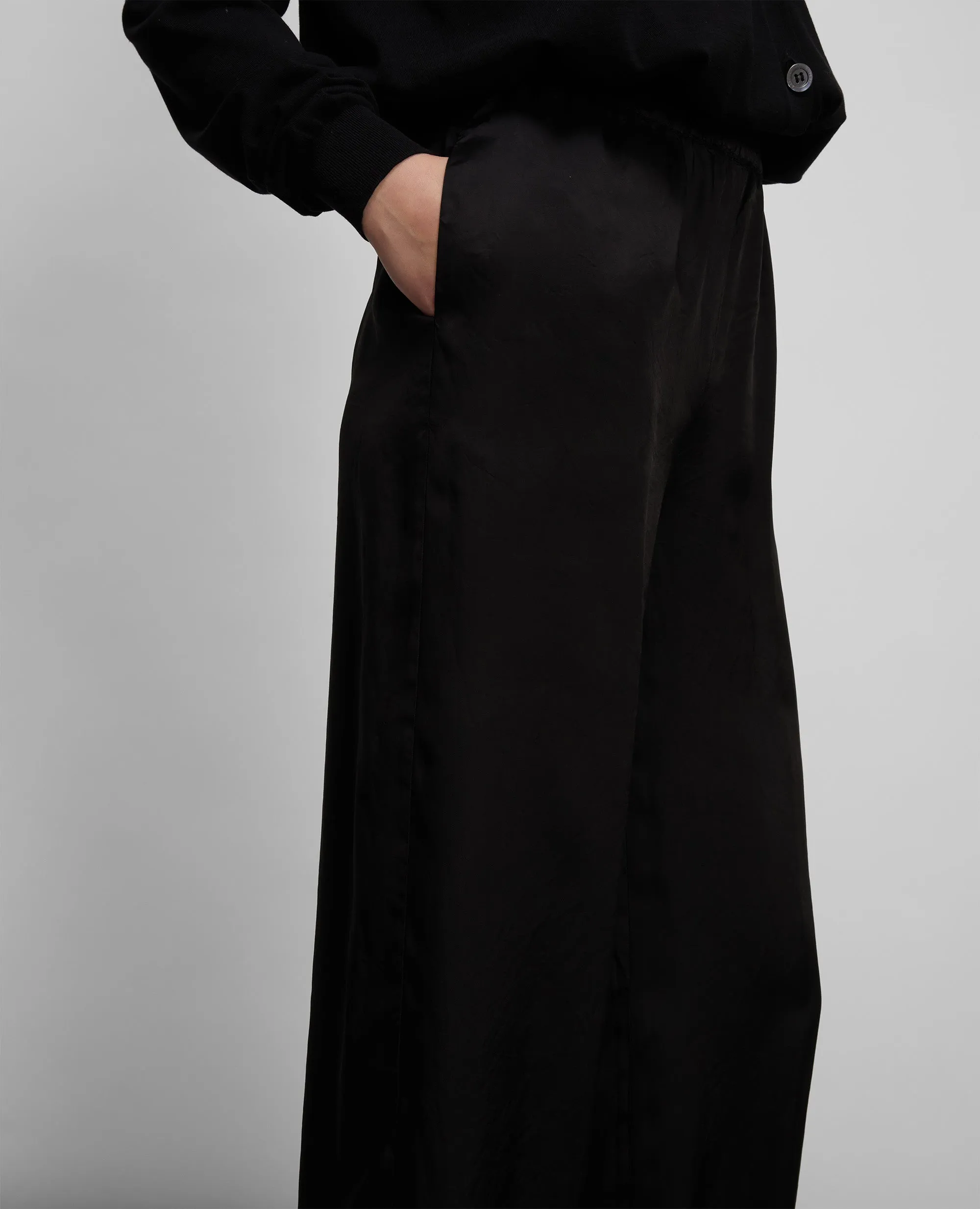 PANTALONE IN VISCOSA LAVATA - NERO sold by Aspesi product image thumbnail 4