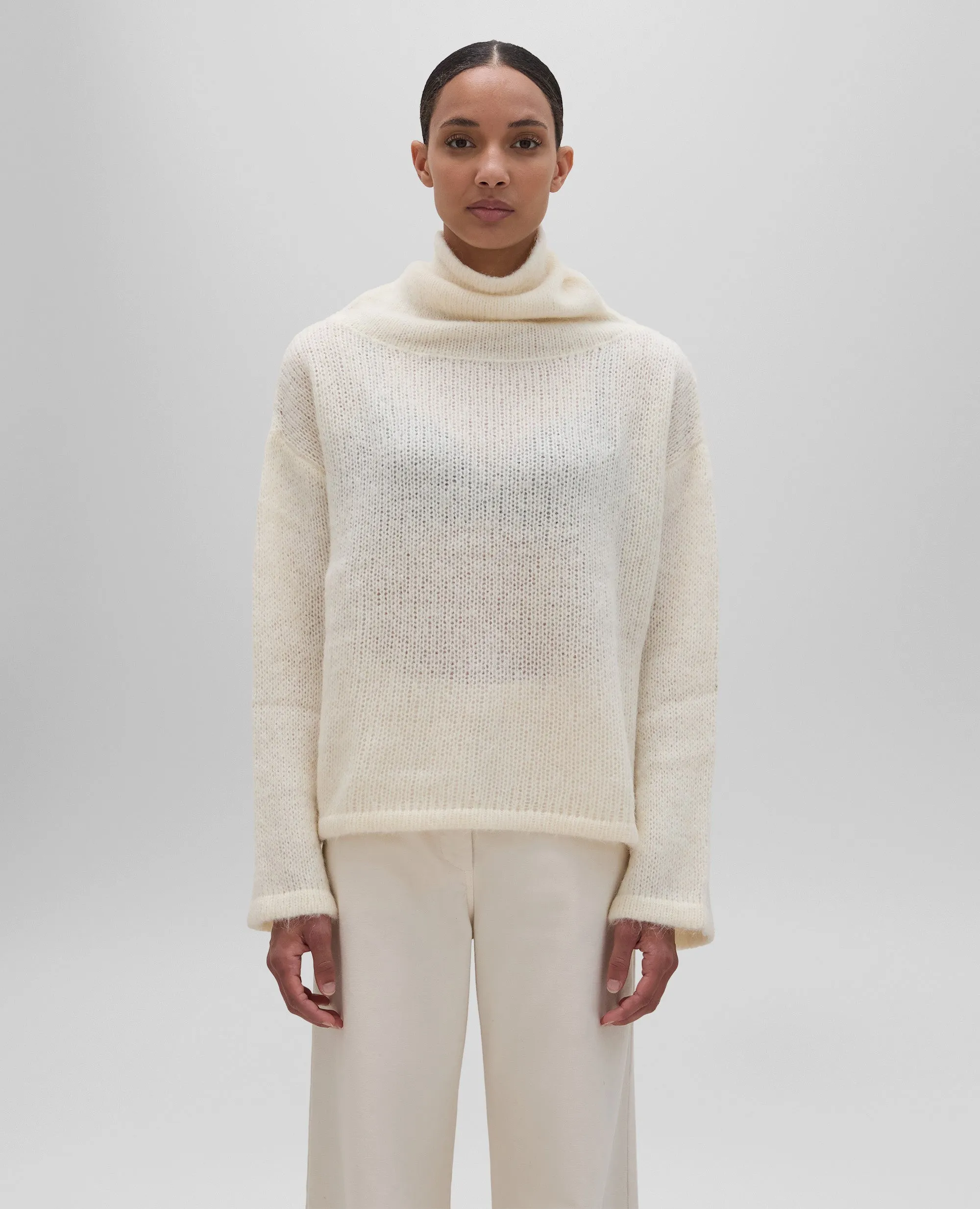 MAGLIA CON COLLO ALTO - NATURALE sold by Aspesi product image thumbnail 4