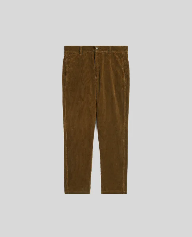 PANTALONE CHINO IN VELLUTO A COSTE - TABACCO sold by Aspesi