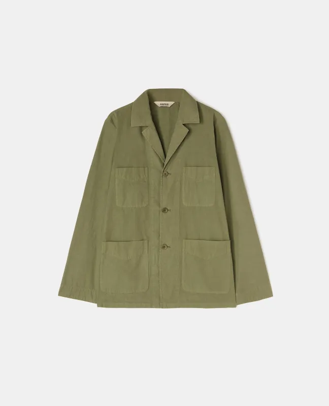 GIACCONE IN TELA DI COTONE - SALVIA made by Aspesi