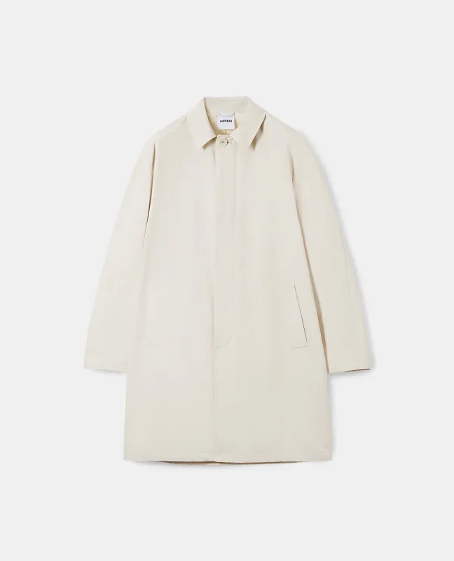 SOPRABITO IN TELA DI COTONE E POLIESTERE - GHIACCIO sold by Aspesi