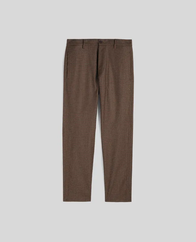 PANTALONE CHINO IN MISTO LANA CHECK - BEIGE sold by Aspesi