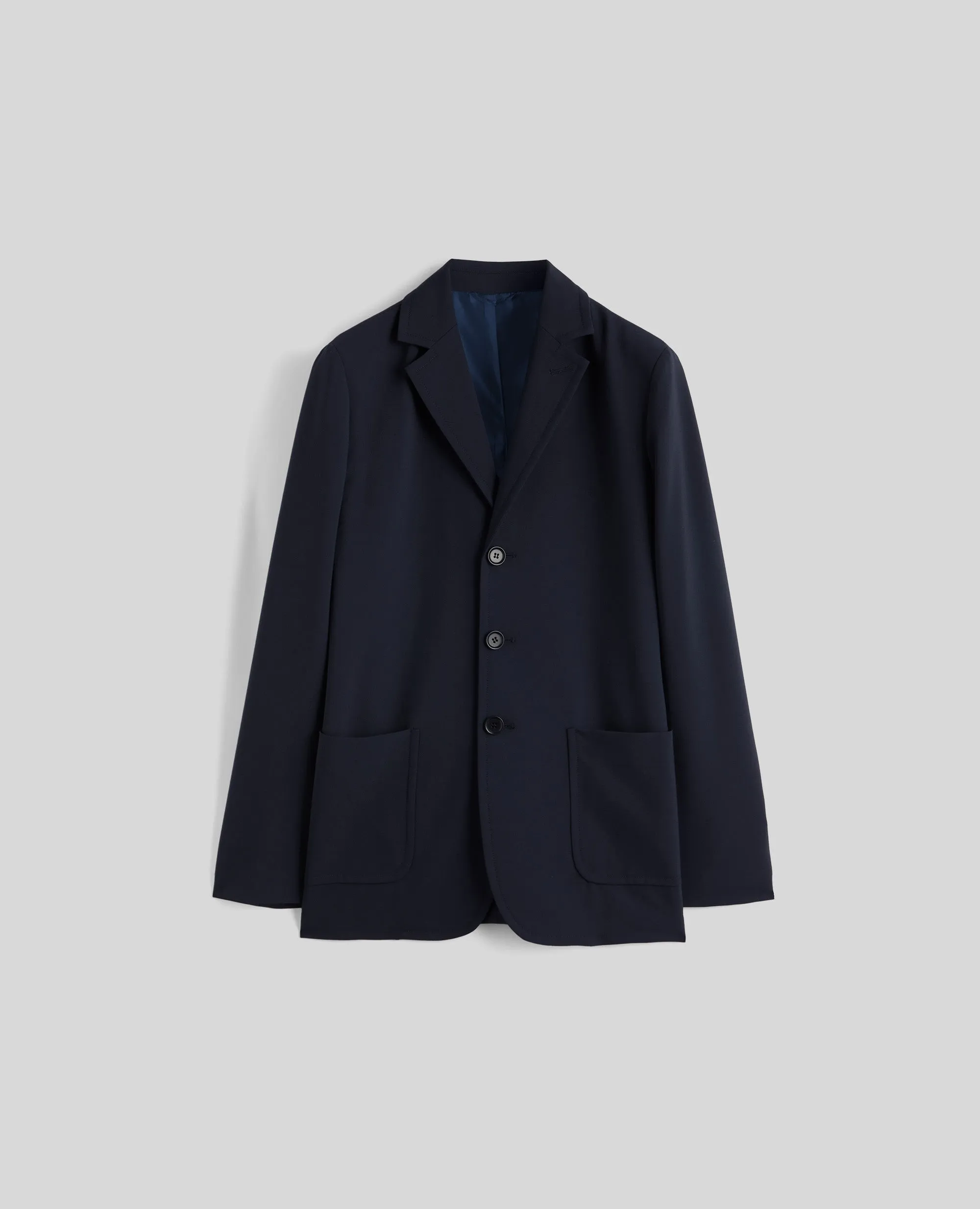 BLAZER ISAAC IN FLANELLA - NAVY sold by Aspesi