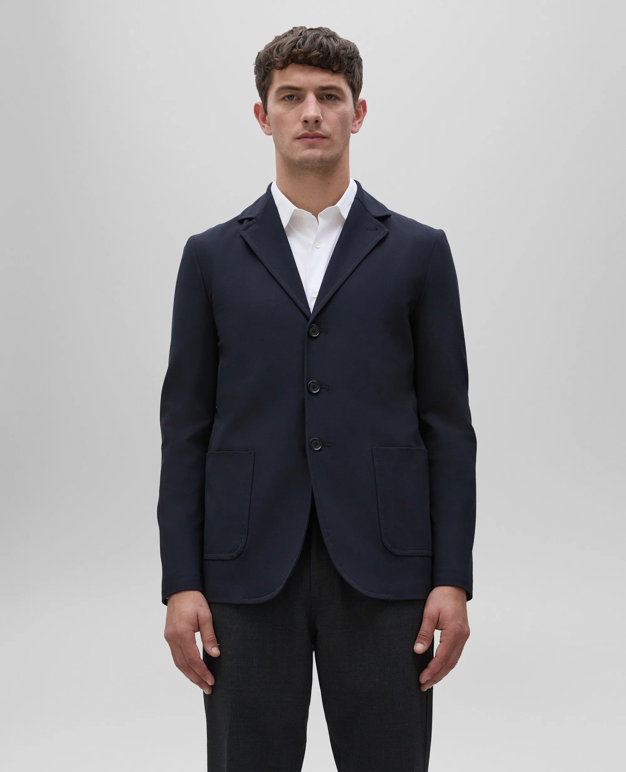 BLAZER ISAAC IN FLANELLA - NAVY sold by Aspesi product image thumbnail 4