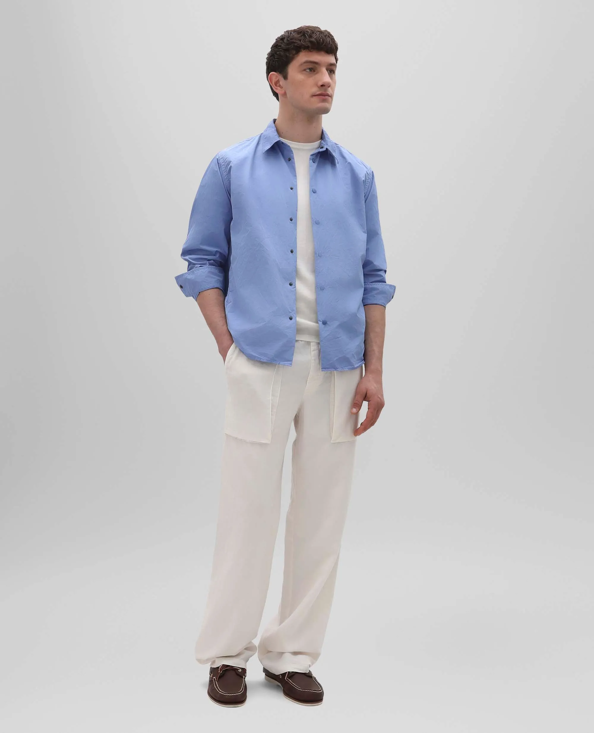 CAMICIA CASSEL IN NYLON - AZZURRO sold by Aspesi product image thumbnail 2