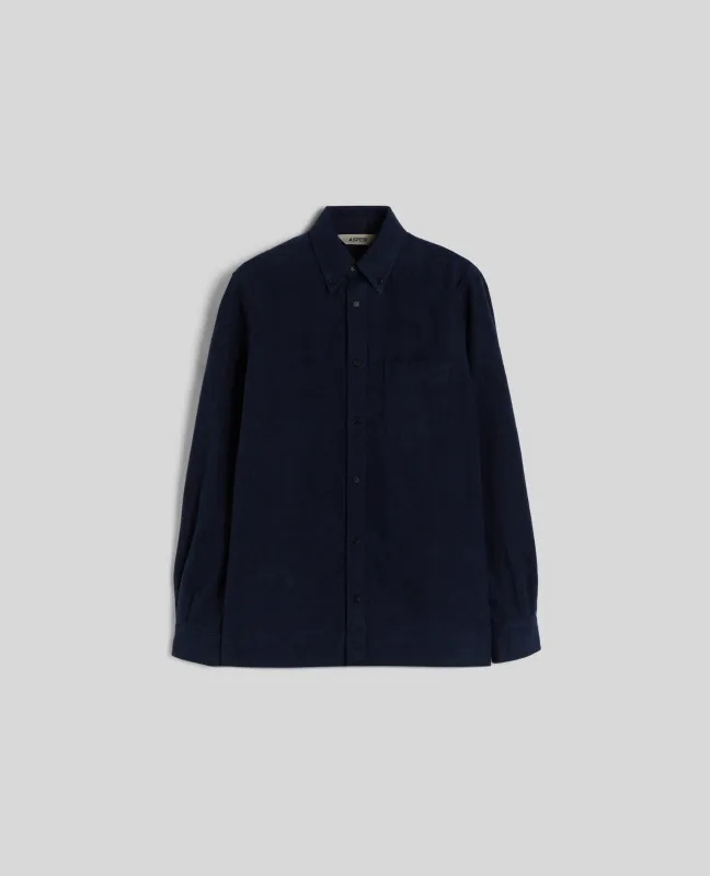 CAMICIA DROPS IN TWILL DI COTONE - NAVY sold by Aspesi