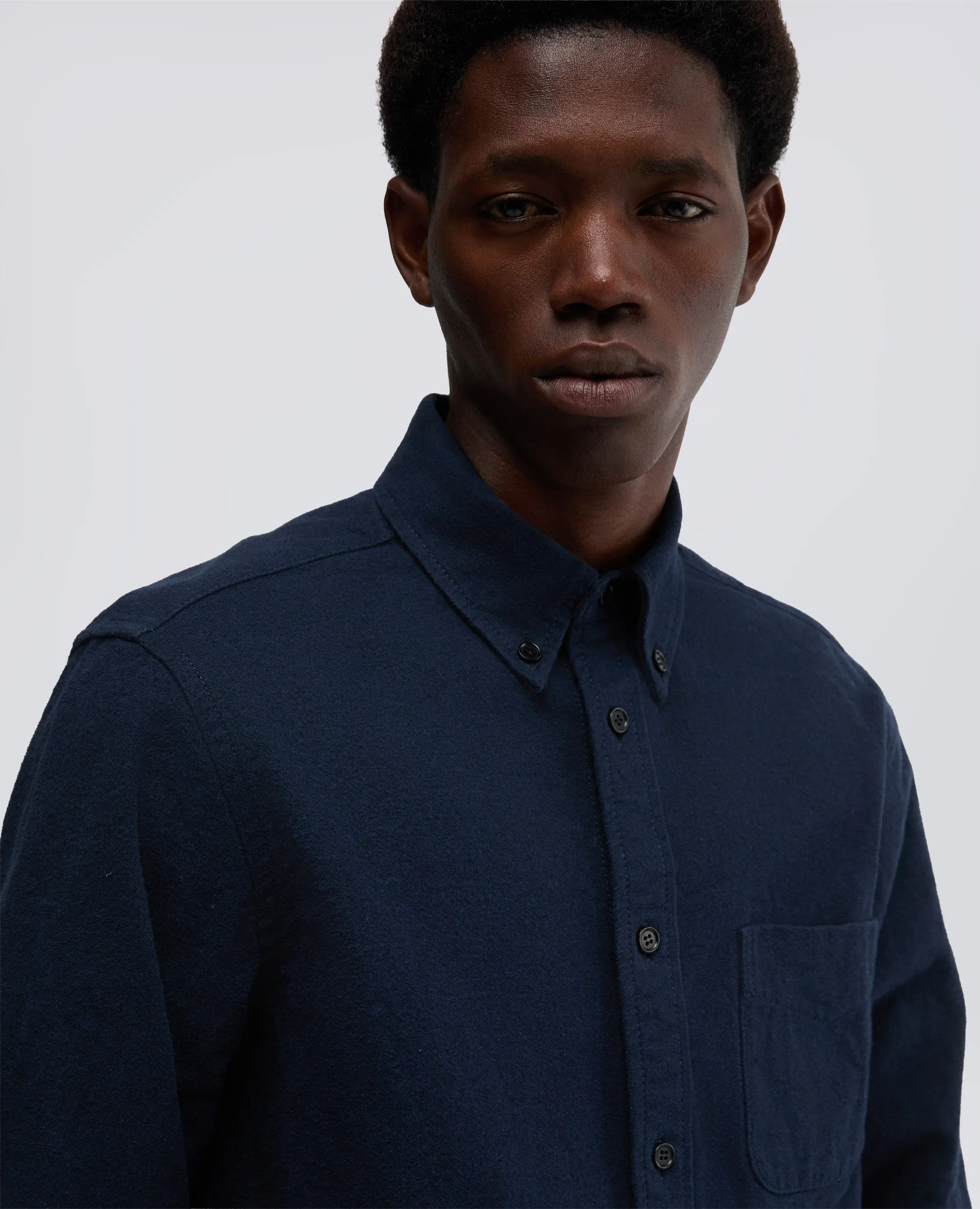 CAMICIA DROPS IN TWILL DI COTONE - NAVY sold by Aspesi product image thumbnail 4