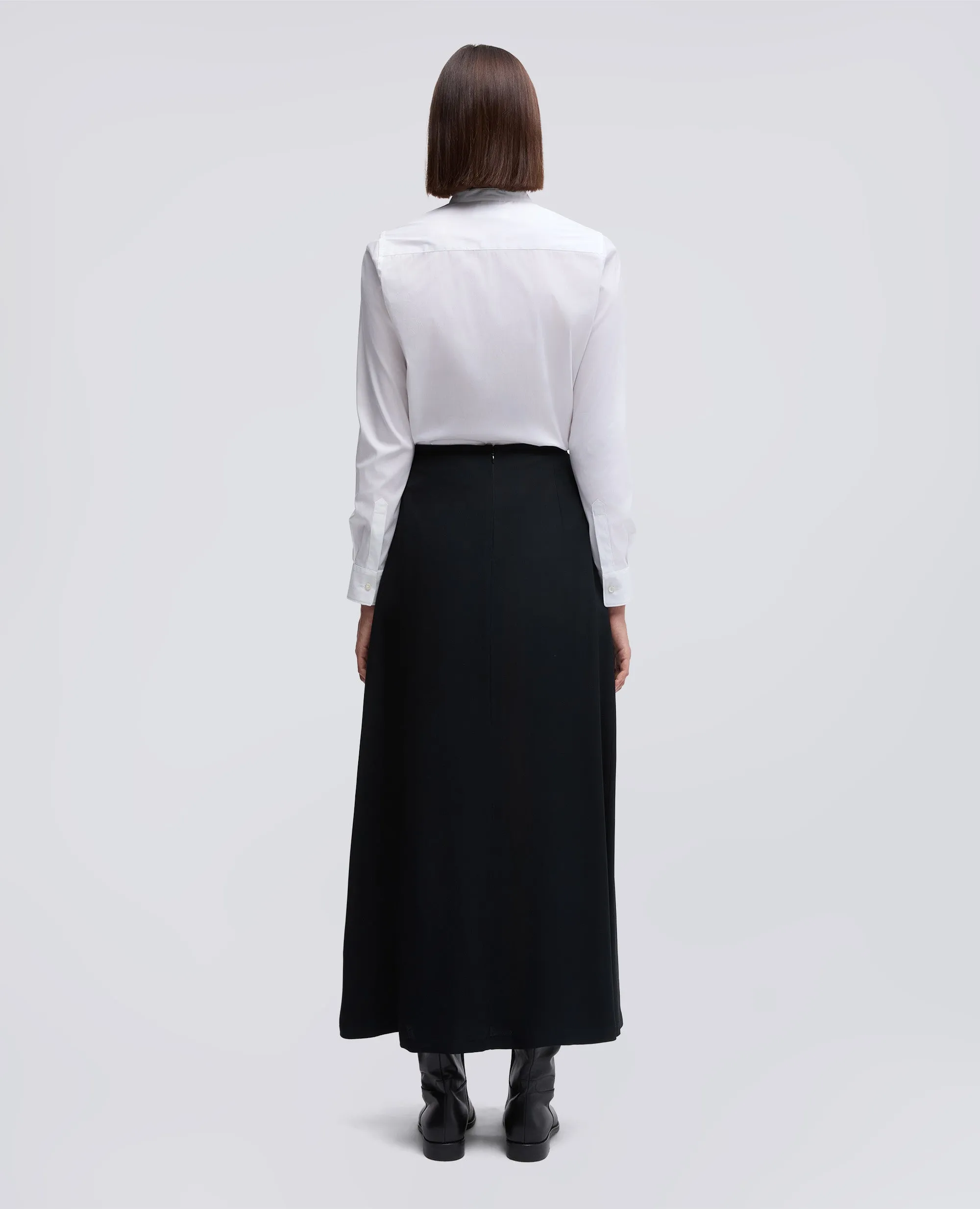 GONNA IN VISCOSA CON PIEGHE - NERO sold by Aspesi product image thumbnail 3