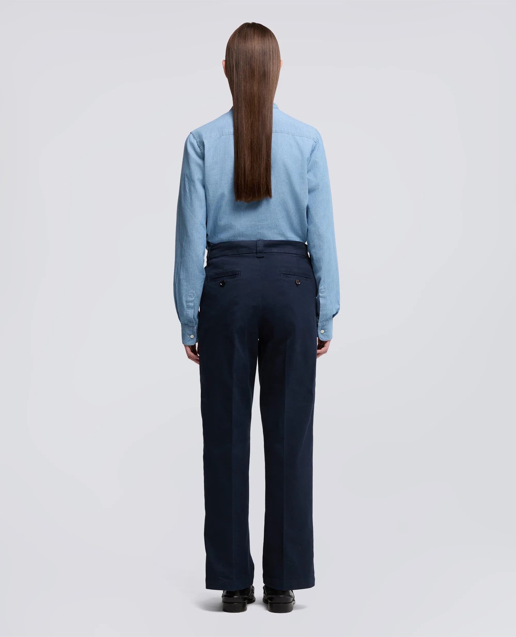 PANTALONE IN GABARDINA DI COTONE - NAVY sold by Aspesi product image thumbnail 3