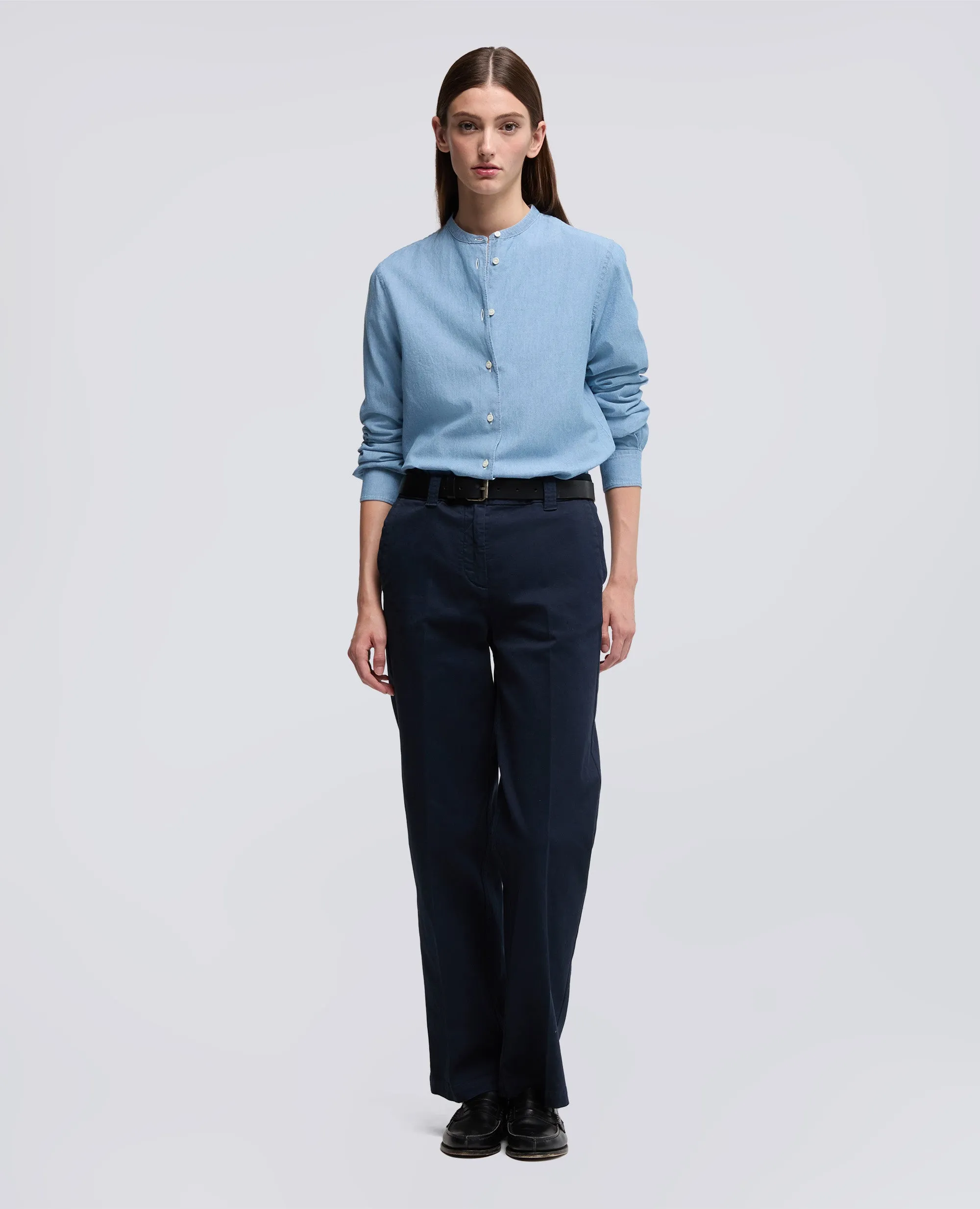 PANTALONE IN GABARDINA DI COTONE - NAVY sold by Aspesi product image thumbnail 2